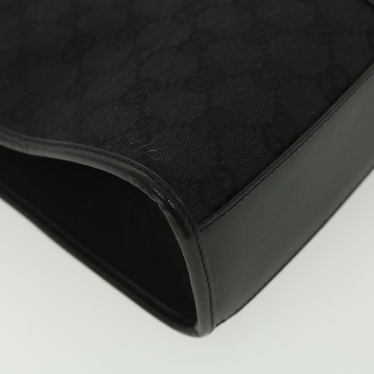 GUCCI GG Canvas Jackie Hand Bag Black 01715/3444 yk6249