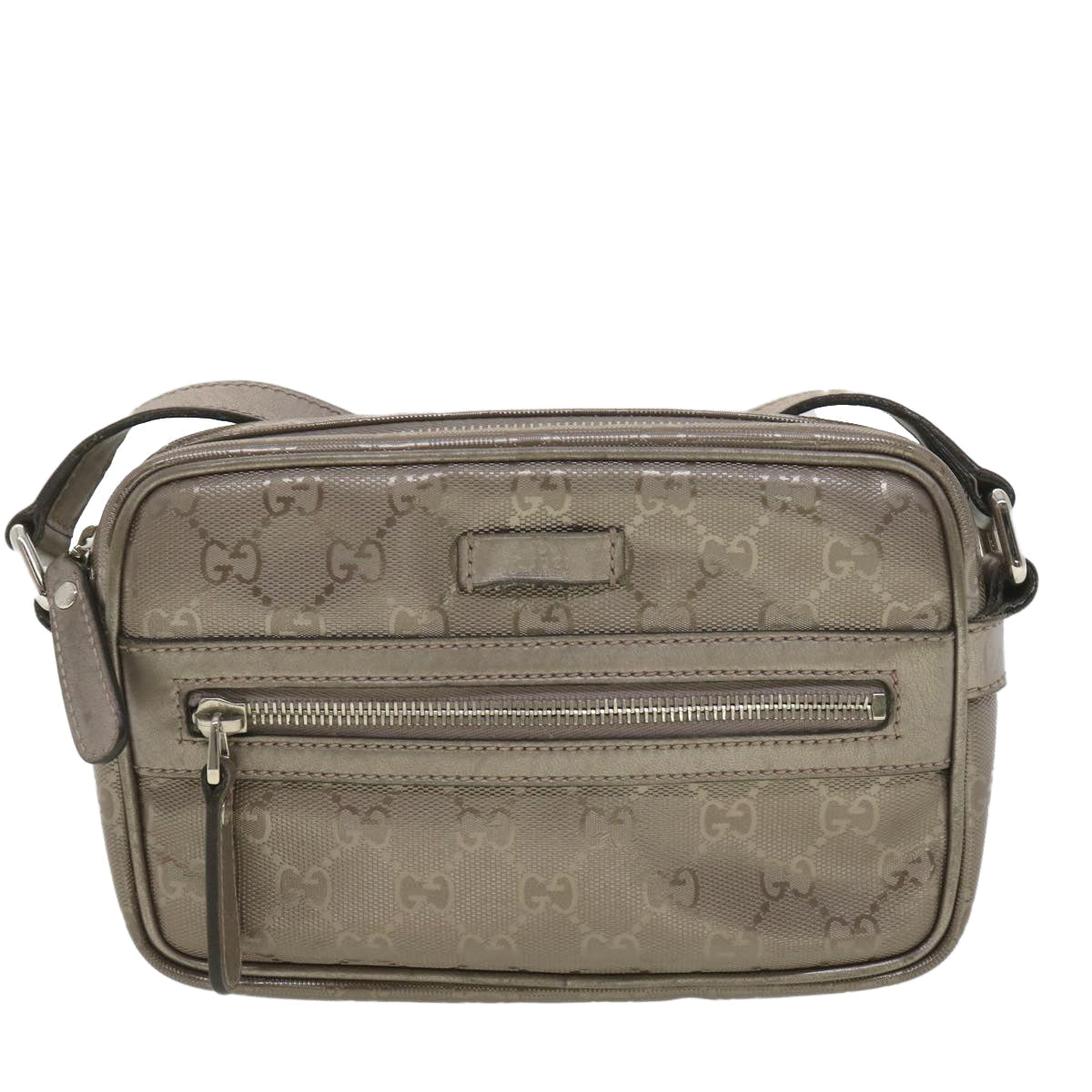 GUCCI GG Canvas Shoulder Bag Brown 201447 yk6269