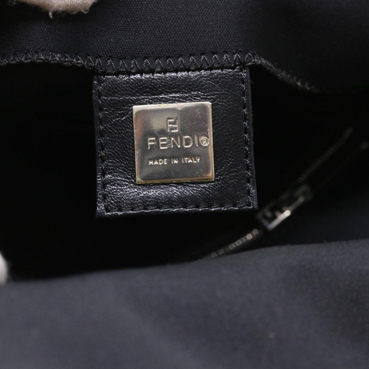 FENDI Mamma Baguette Shoulder Bag Nylon Black 2321.26424.099 yk6286