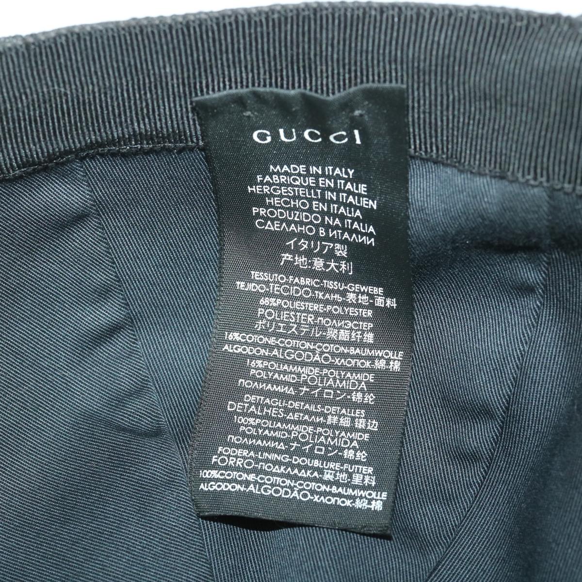 GUCCI GG Canvas Web Sherry Line Cap XL Black Red Green 200035 yk6297
