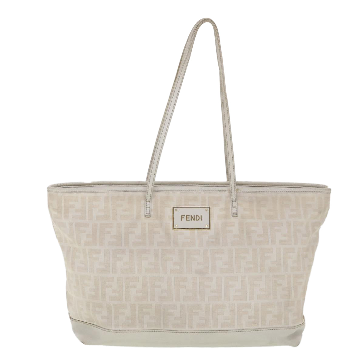 FENDI Zucca Canvas Tote Bag White 8BH185-HKN-128-2550 yk6324