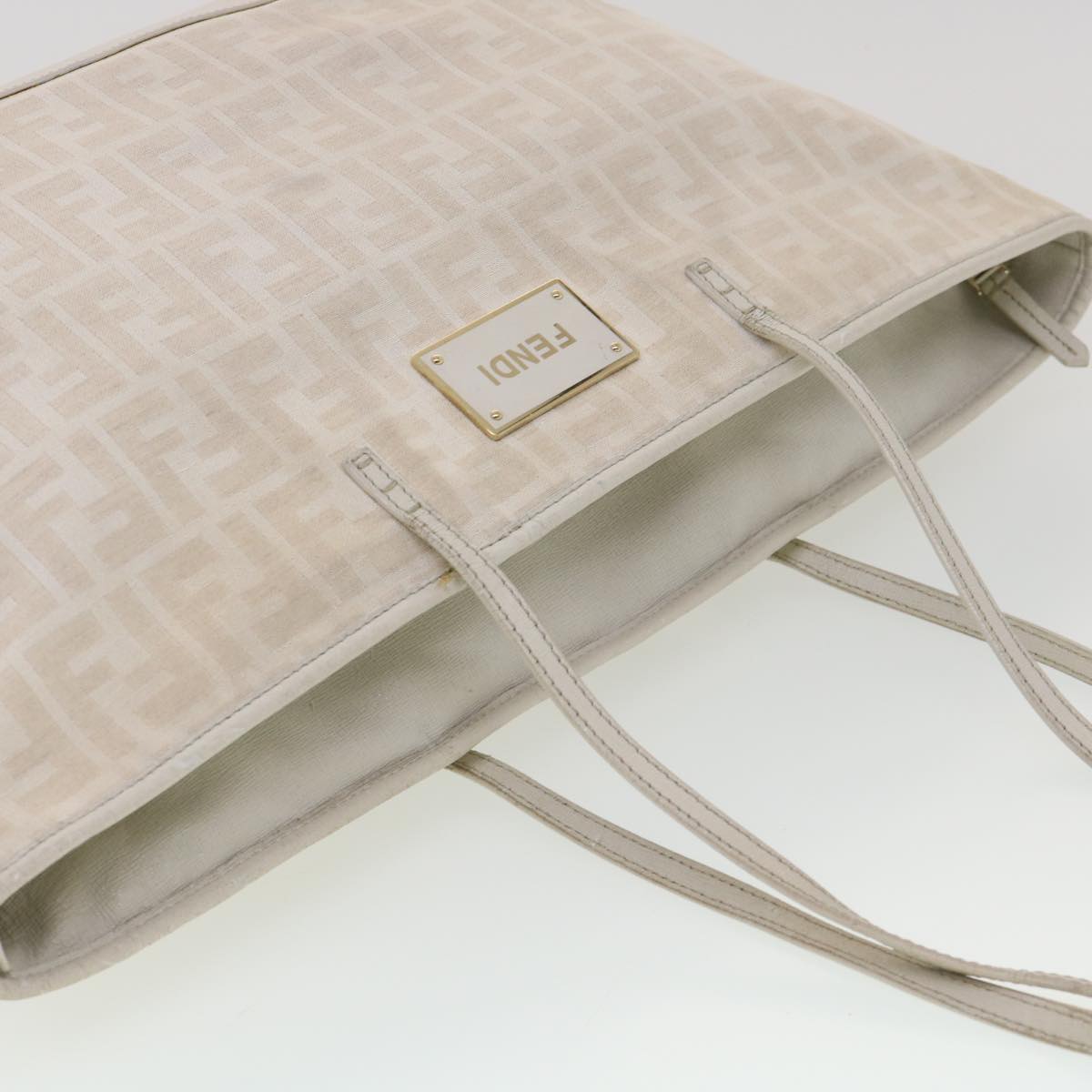 FENDI Zucca Canvas Tote Bag White 8BH185-HKN-128-2550 yk6324