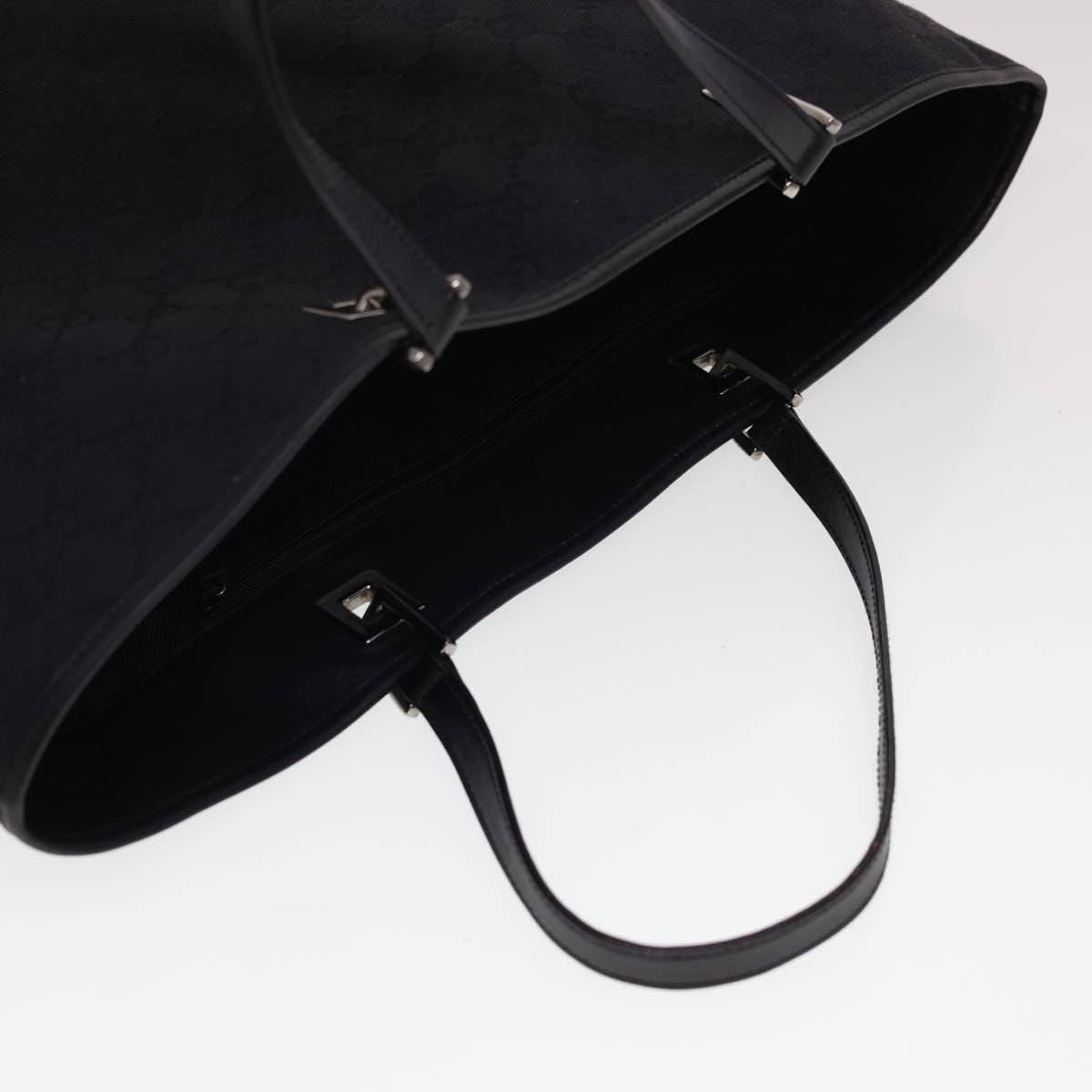 GUCCI GG Canvas Tote Bag Black 31242 yk6422