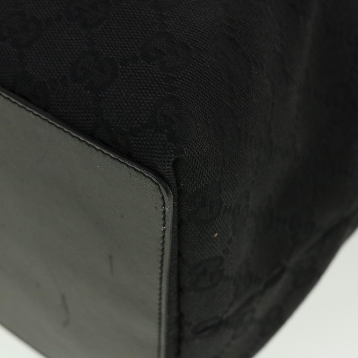 GUCCI GG Canvas Tote Bag Black 31242 yk6422