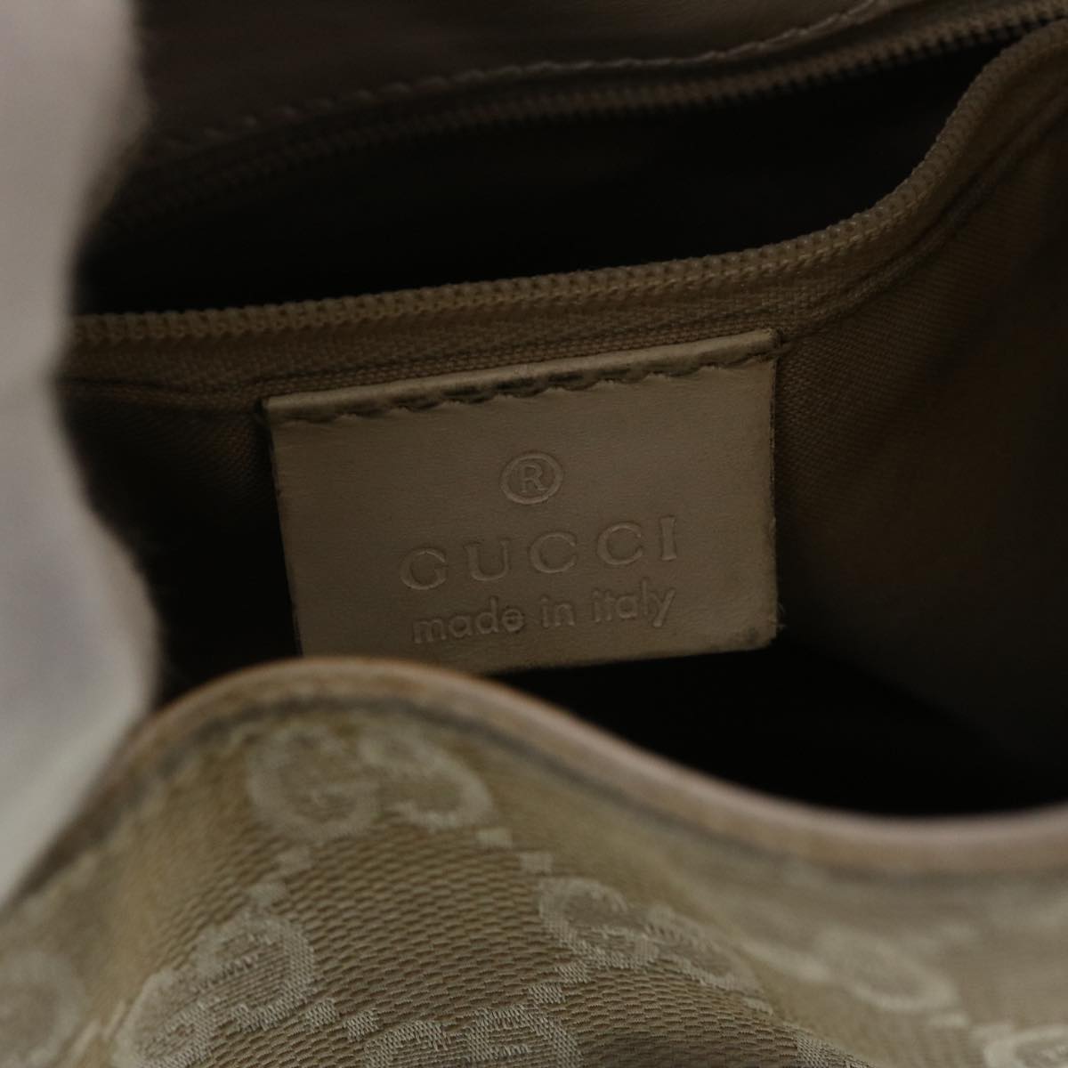 GUCCI GG Canvas Jackie Shoulder Bag Beige 001.3876 yk6453