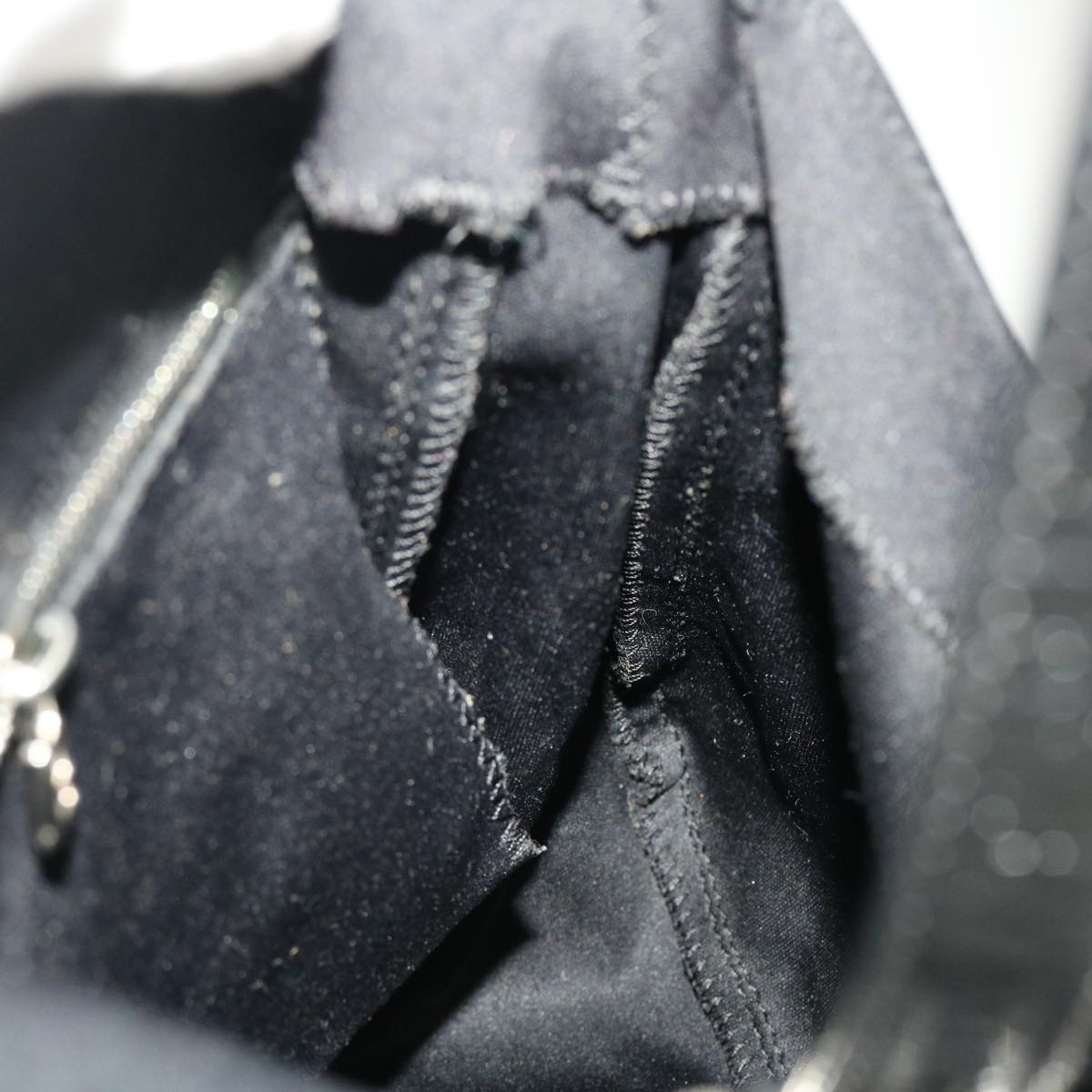 FENDI Mamma Baguette Shoulder Bag Nylon Black yk6524