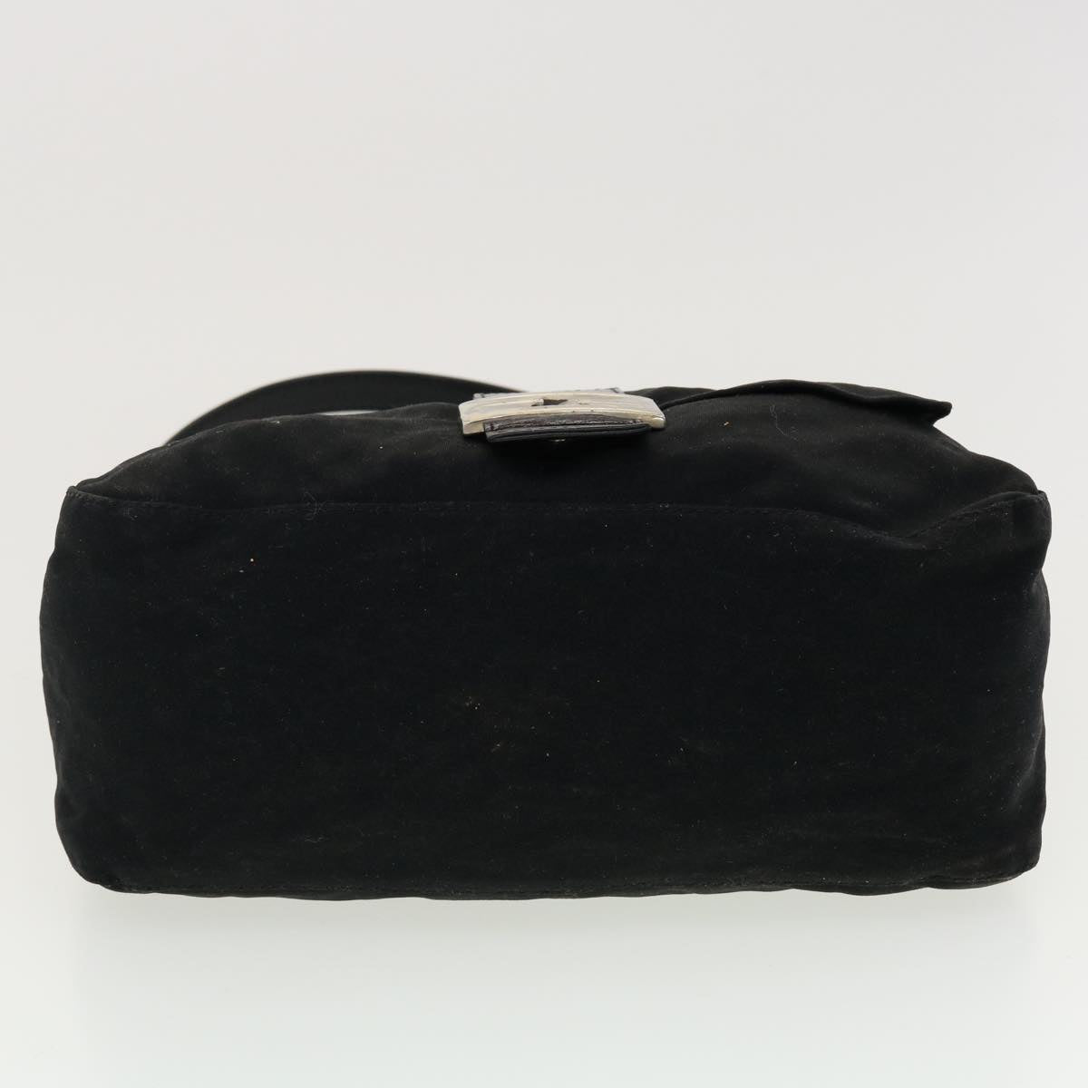 FENDI Mamma Baguette Shoulder Bag Nylon Black yk6524