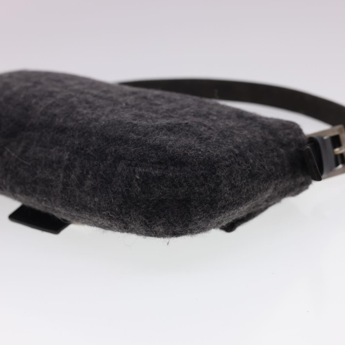 FENDI Zucca Canvas Mamma Baguette Shoulder Bag Cotton Gray yk6531