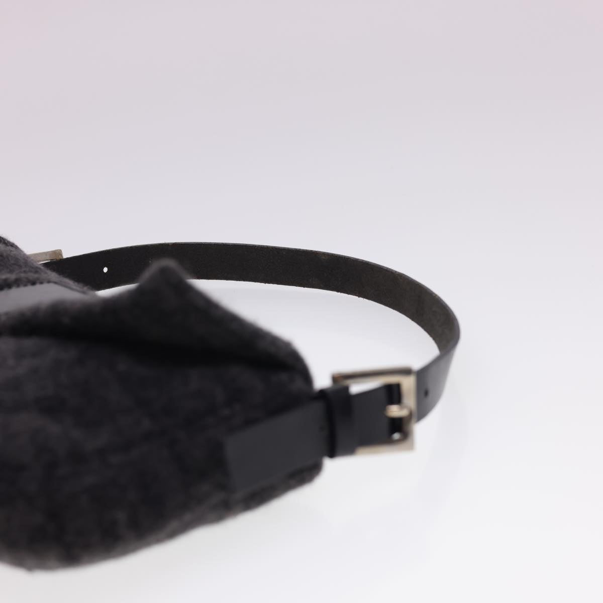 FENDI Zucca Canvas Mamma Baguette Shoulder Bag Cotton Gray yk6531