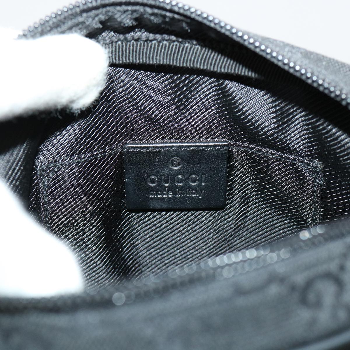 GUCCI GG Canvas Jackie Shoulder Bag Black 90470 yk6565