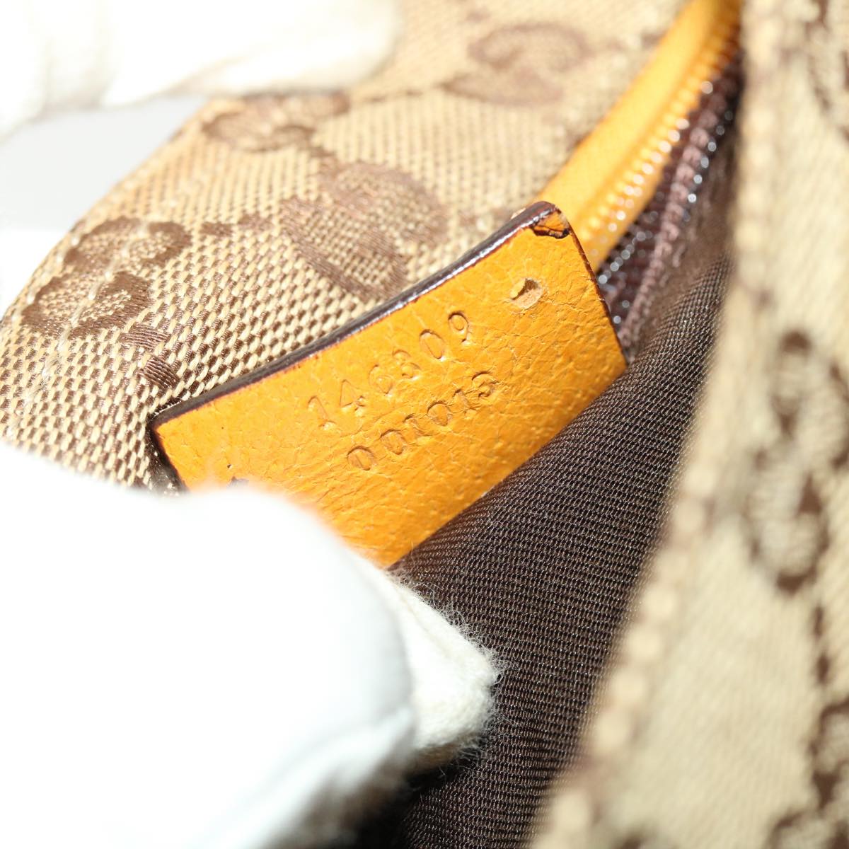 GUCCI GG Canvas Sherry Line Shoulder Bag Beige Brown 146309 yk6879B