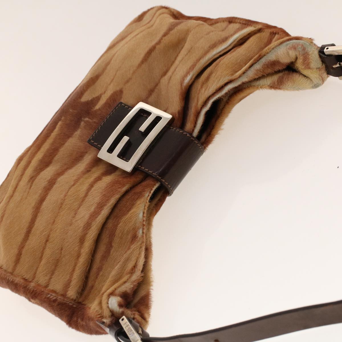 FENDI Mamma Baguette Shoulder Bag Harako leather Brown 2354/26569 yk6885B