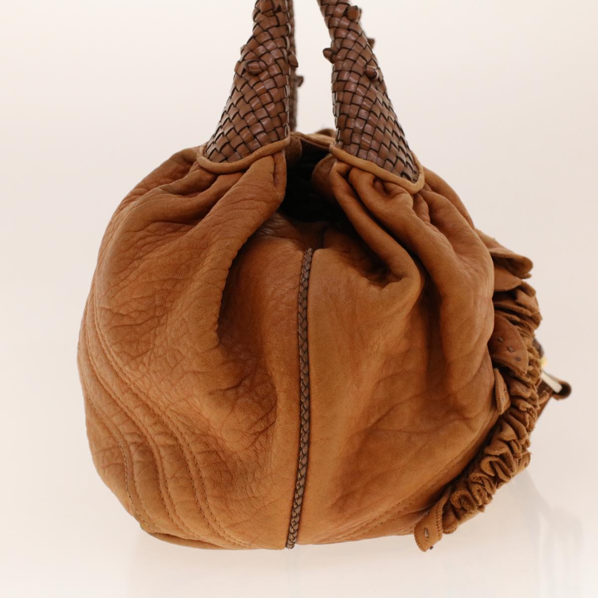 FENDI Spy Bag Hand Bag Leather Brown 2305/8BR511/UN2/068 yk6891B