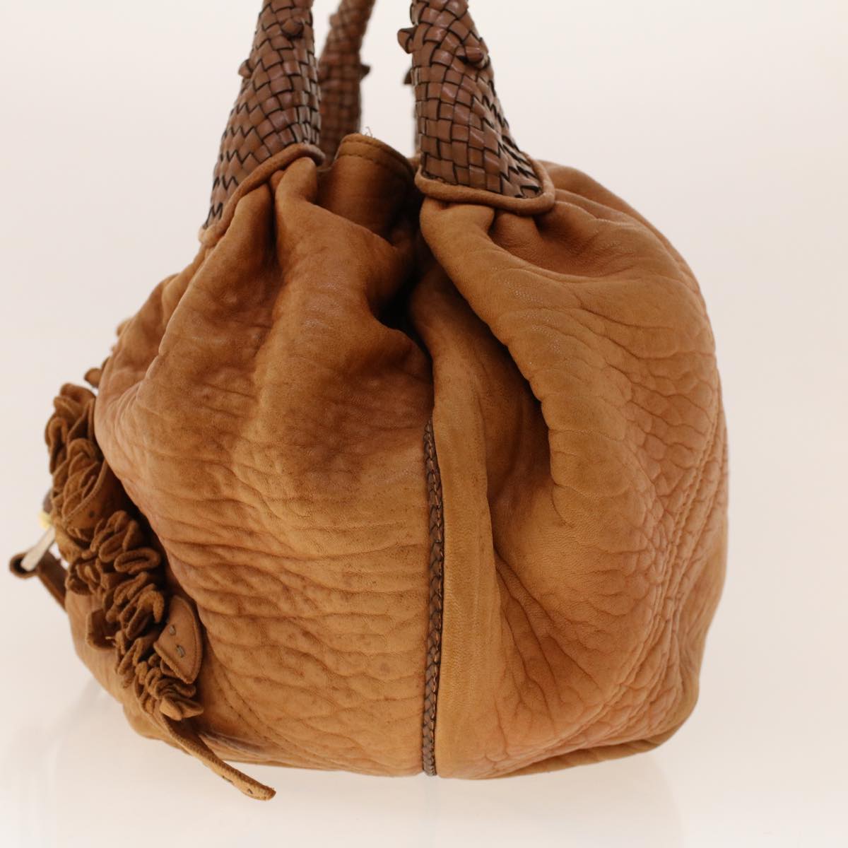 FENDI Spy Bag Hand Bag Leather Brown 2305/8BR511/UN2/068 yk6891B