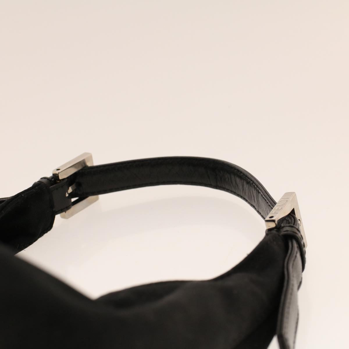 FENDI Mamma Baguette Shoulder Bag Nylon Black 2321.26686.009 yk6907B