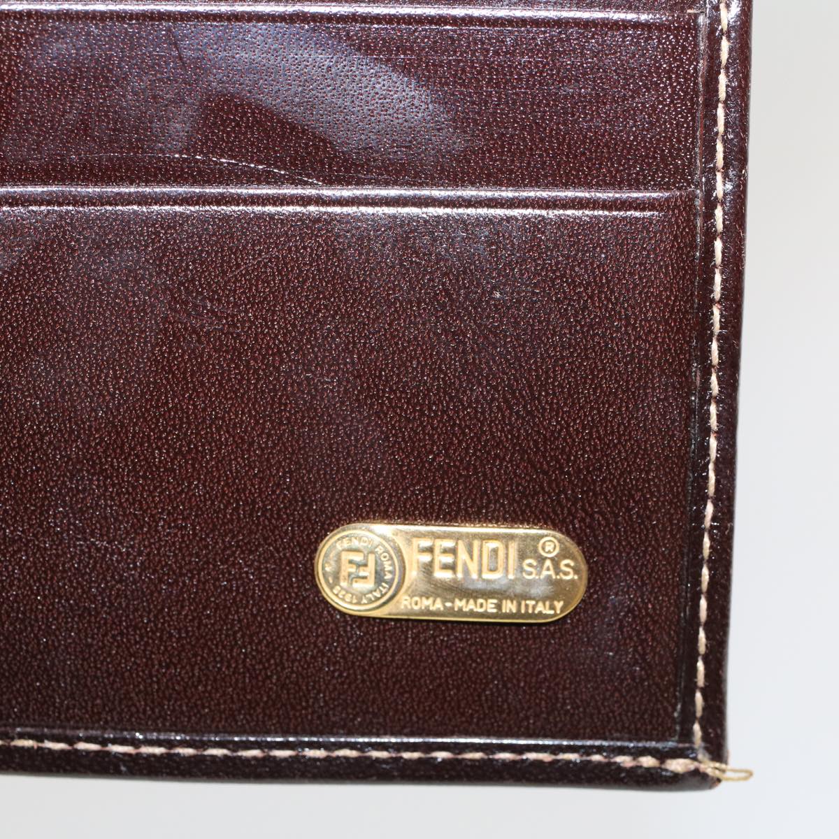 FENDI Zucca Canvas Long Wallet Black Brown 2277-30806-079 yk6910B