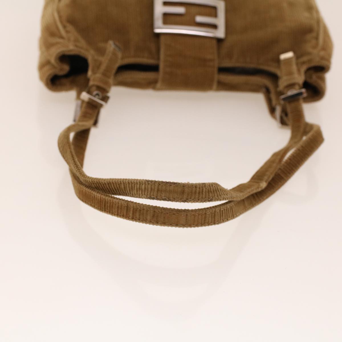 FENDI Shoulder Bag Corduroy Brown yk6963
