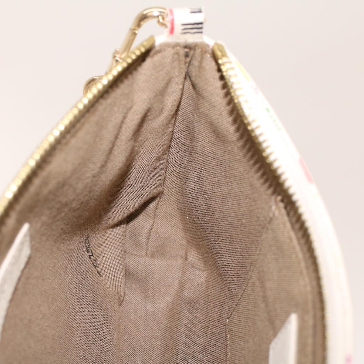 FENDI Zucchino Canvas Chain Accessory Pouch Multicolor yk6972