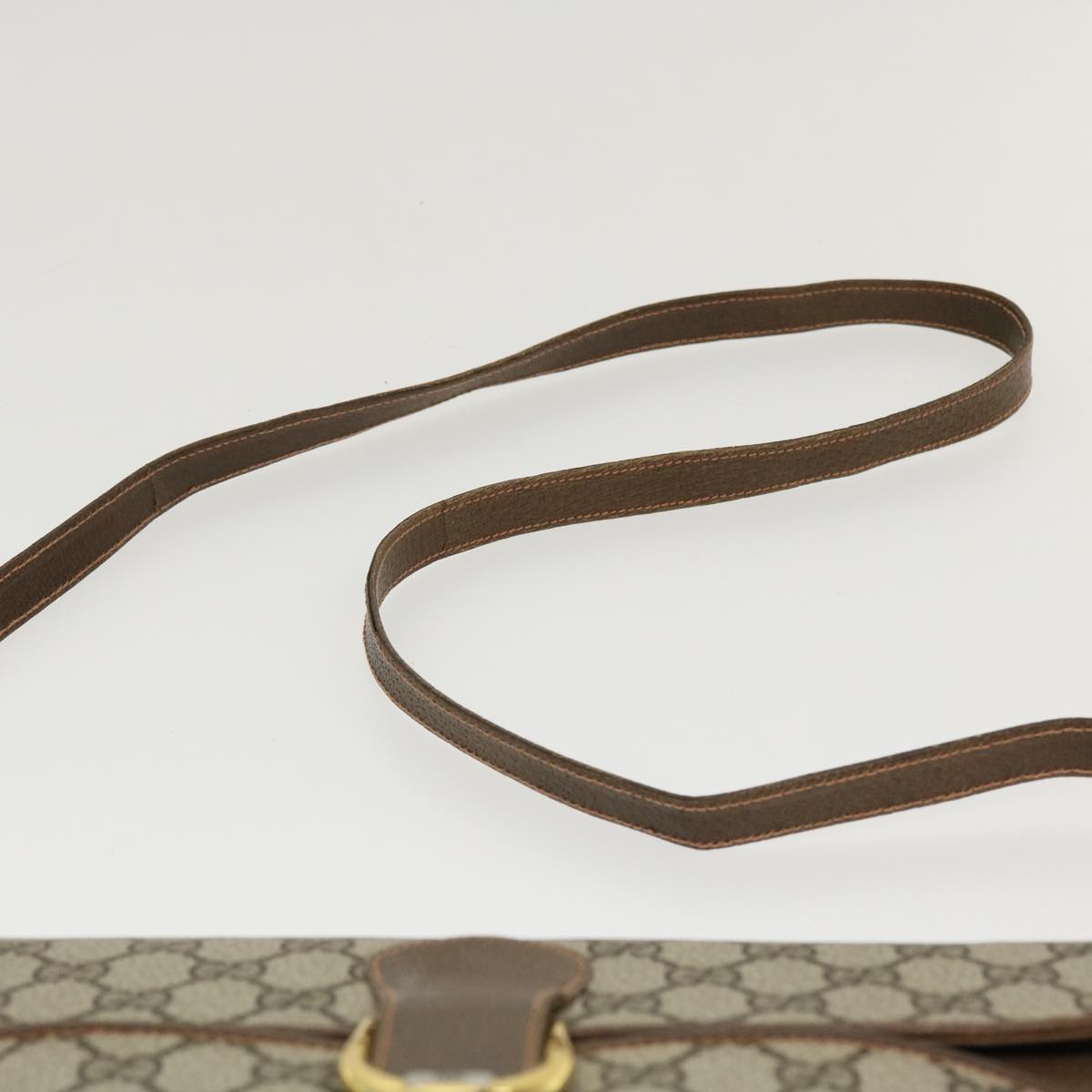 GUCCI GG Canvas Shoulder Bag PVC Leather Beige yk6997B