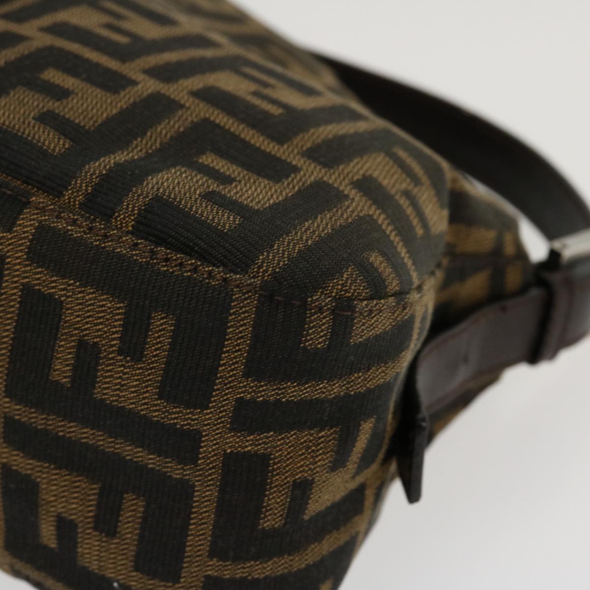 FENDI Zucca Canvas Mamma Baguette Shoulder Bag Brown 2305.26725.008 yk7016B