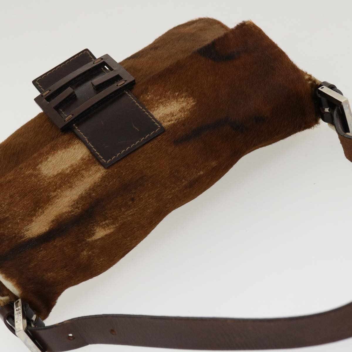 FENDI Mamma Baguette Shoulder Bag Harako leather Brown 2370/26424 yk7072B