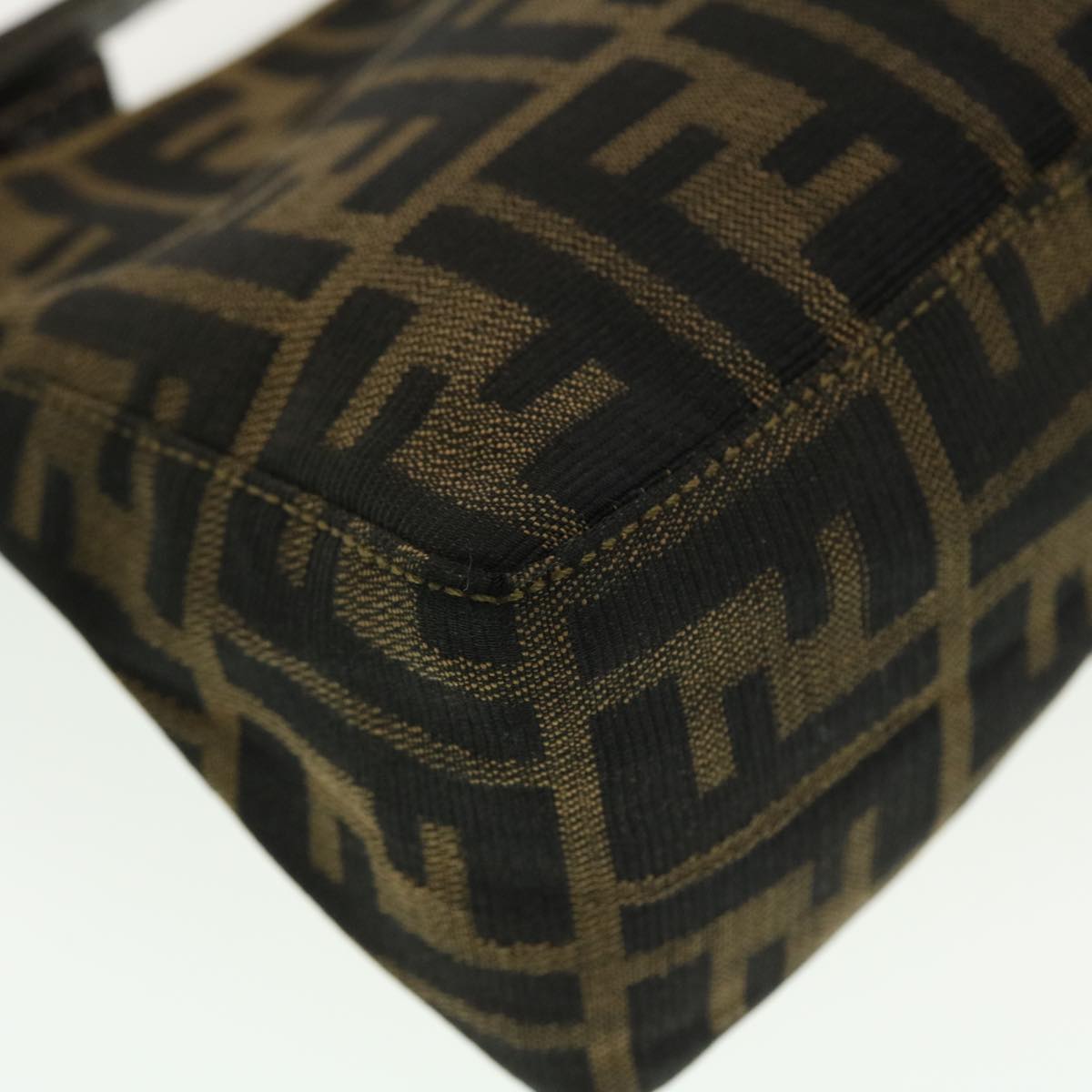 FENDI Zucca Canvas Hand Bag Black Brown 2305.26580 yk7106B