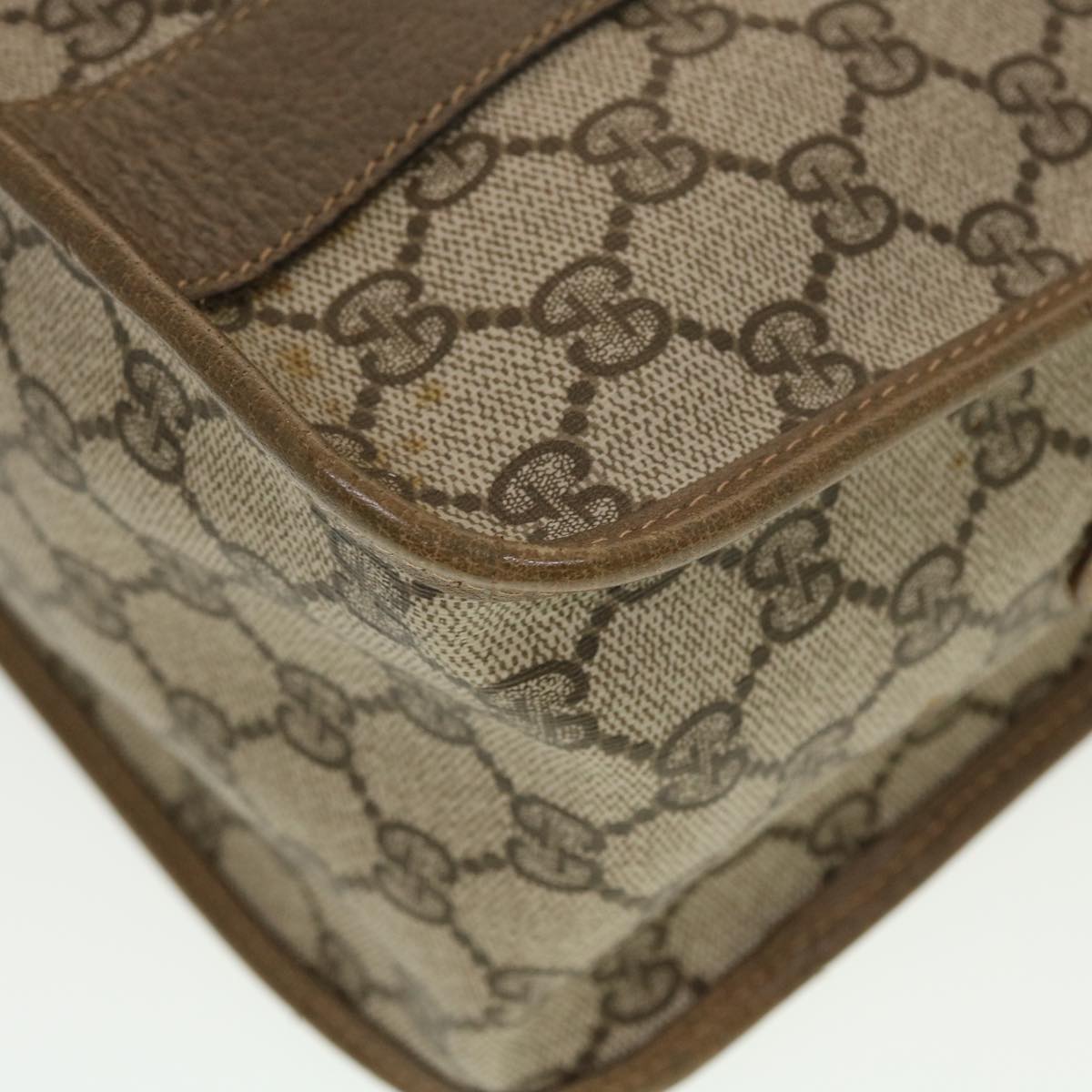 GUCCI GG Canvas Web Sherry Line Hand Bag 2way Beige Red 41.02.039 yk7111