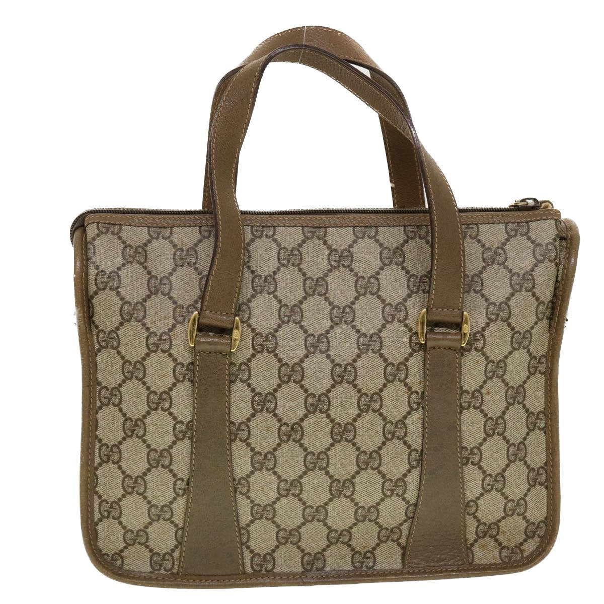 GUCCI GG Canvas Web Sherry Line Hand Bag 2way Beige Red 41.02.039 yk7111