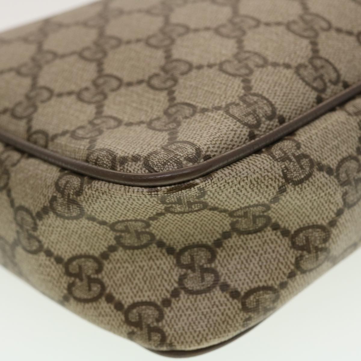 GUCCI GG Canvas Clutch Bag PVC Leather Beige 89.01.044 yk7129
