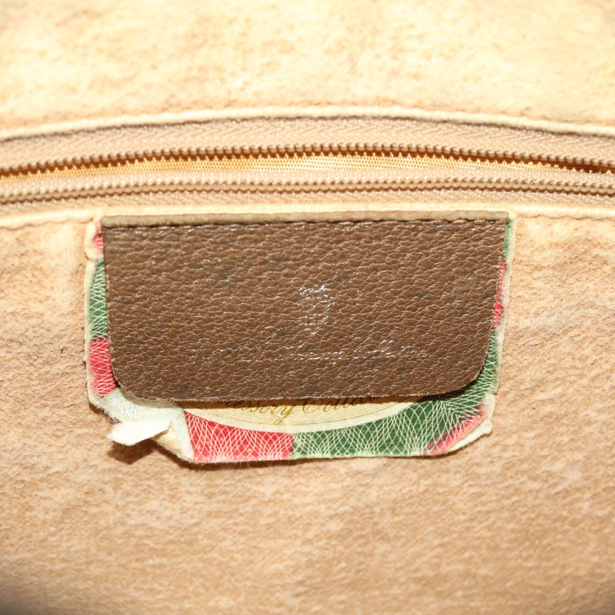 GUCCI GG Canvas Clutch Bag PVC Leather Beige 89.01.044 yk7129