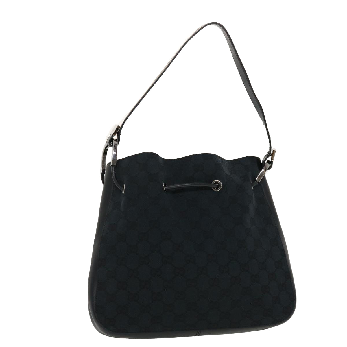 GUCCI GG Canvas Shoulder Bag Black yk7193
