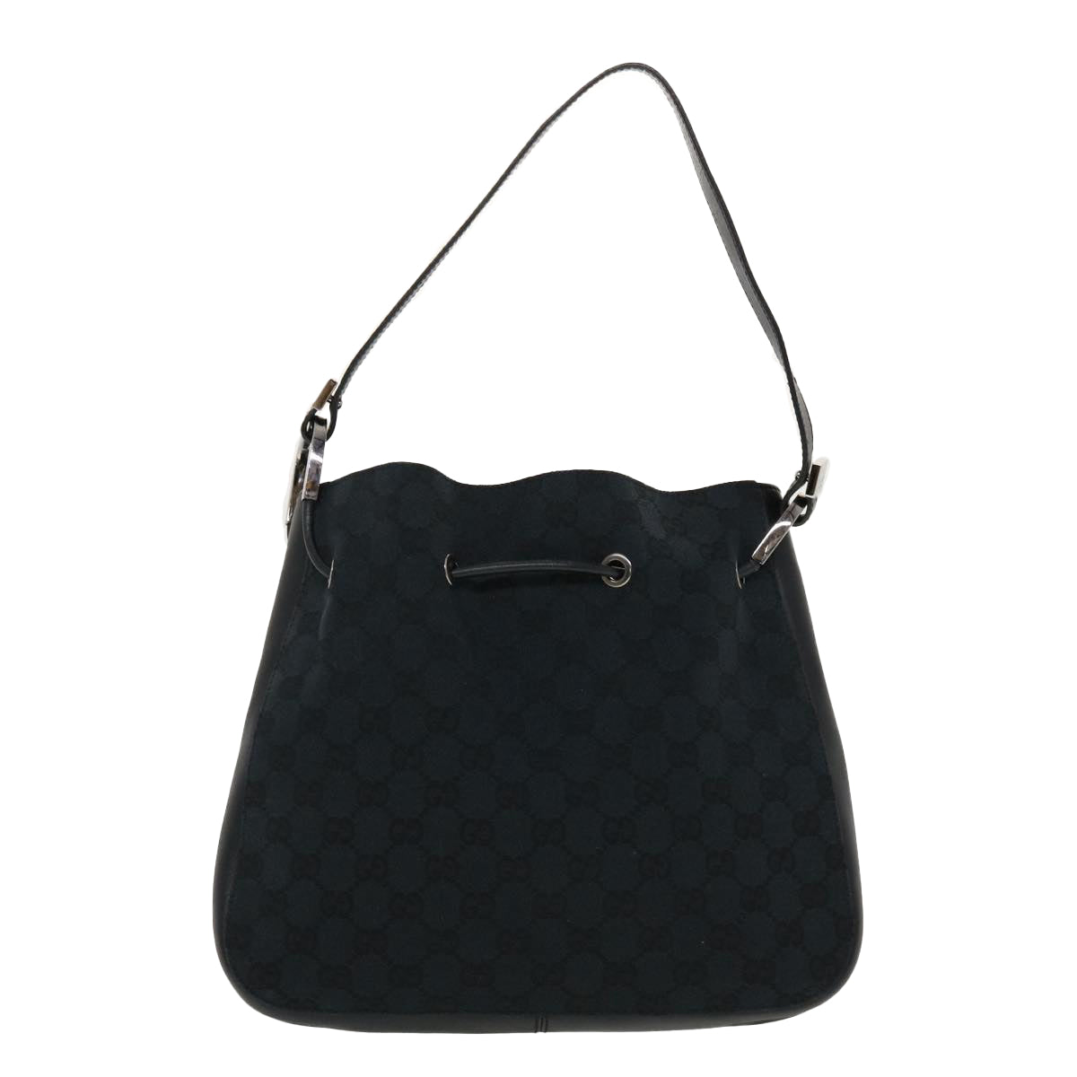 GUCCI GG Canvas Shoulder Bag Black yk7193
