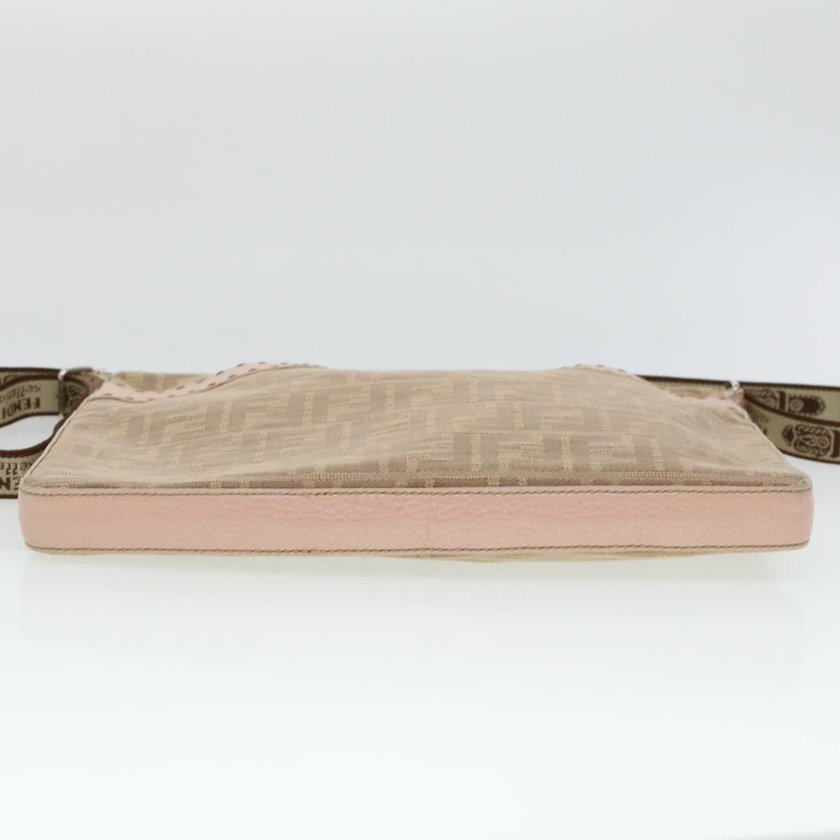 FENDI Zucca Canvas Celeria Shoulder Bag Beige yk7228
