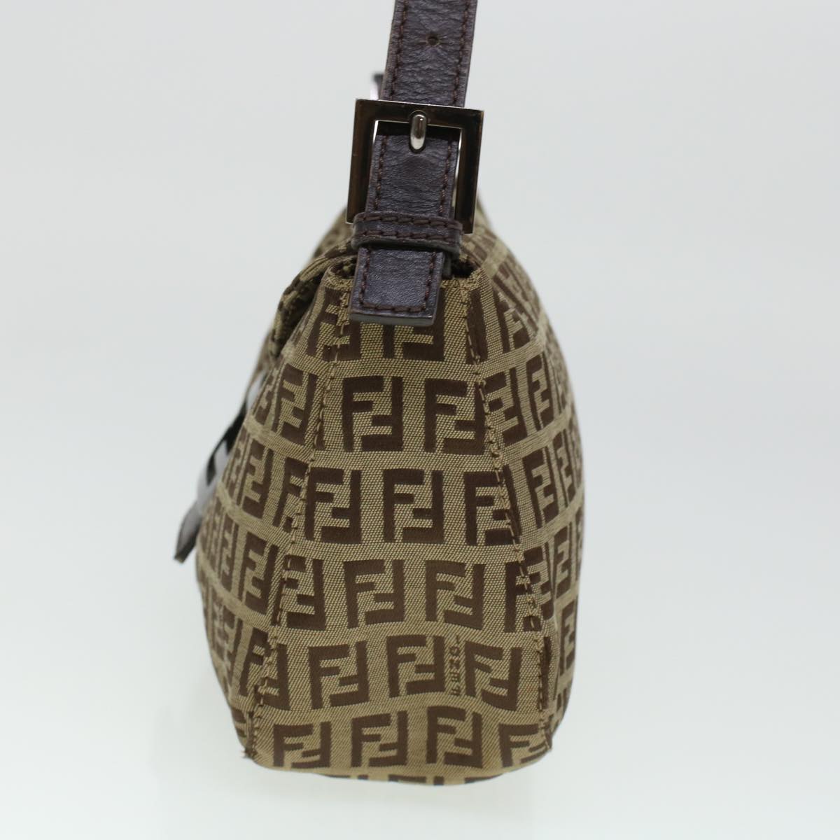 FENDI Zucchino Canvas Mamma Baguette Shoulder Bag Beige yk7232