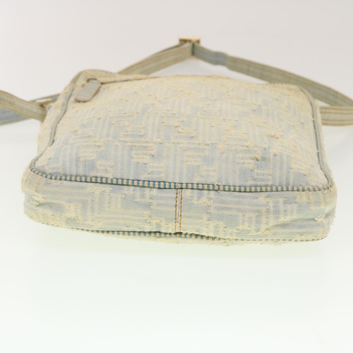 FENDI Zucca Canvas Shoulder Bag Blue yk7325