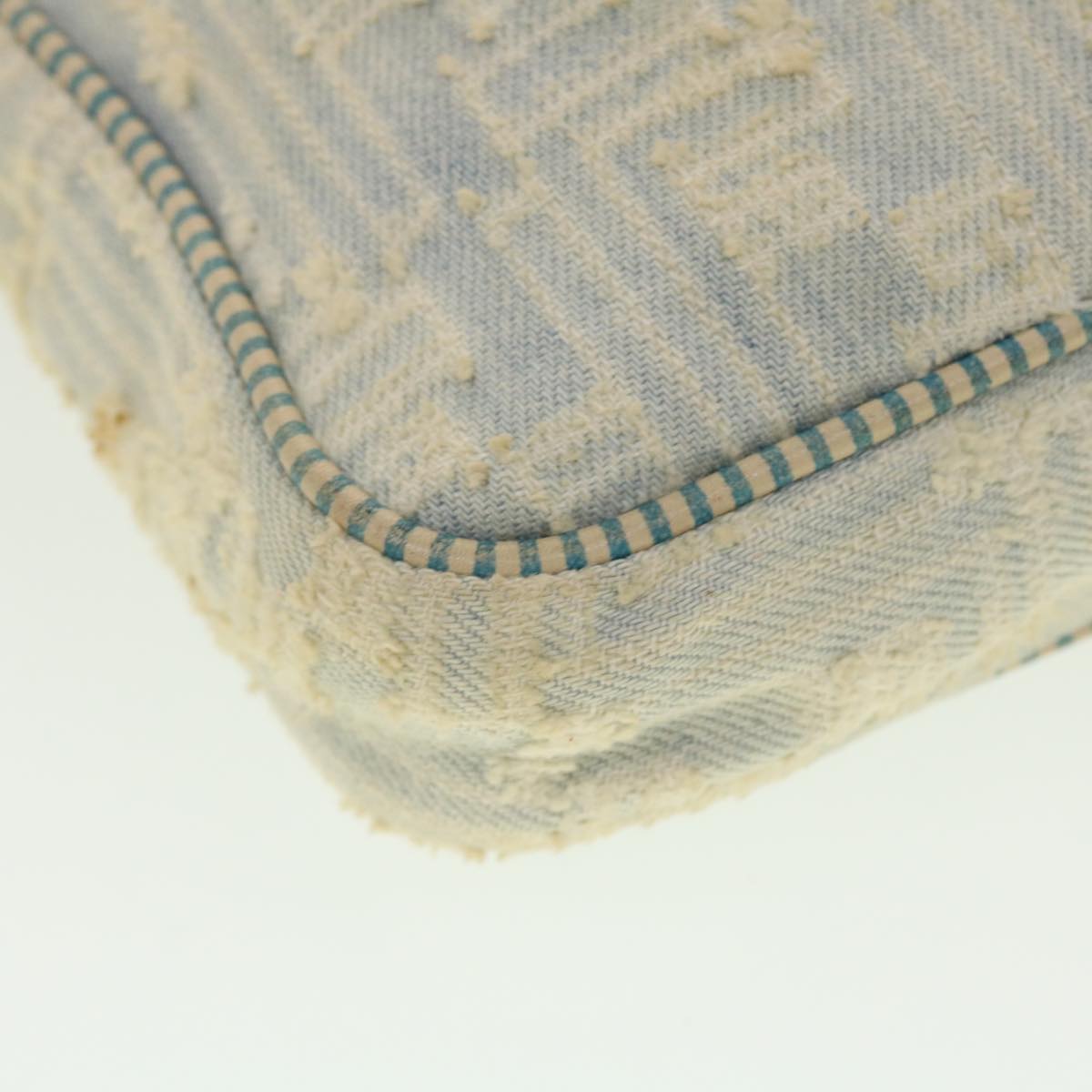 FENDI Zucca Canvas Shoulder Bag Blue yk7325