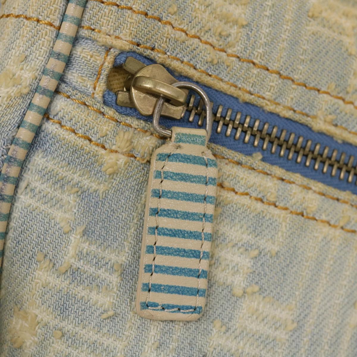 FENDI Zucca Canvas Shoulder Bag Blue yk7325