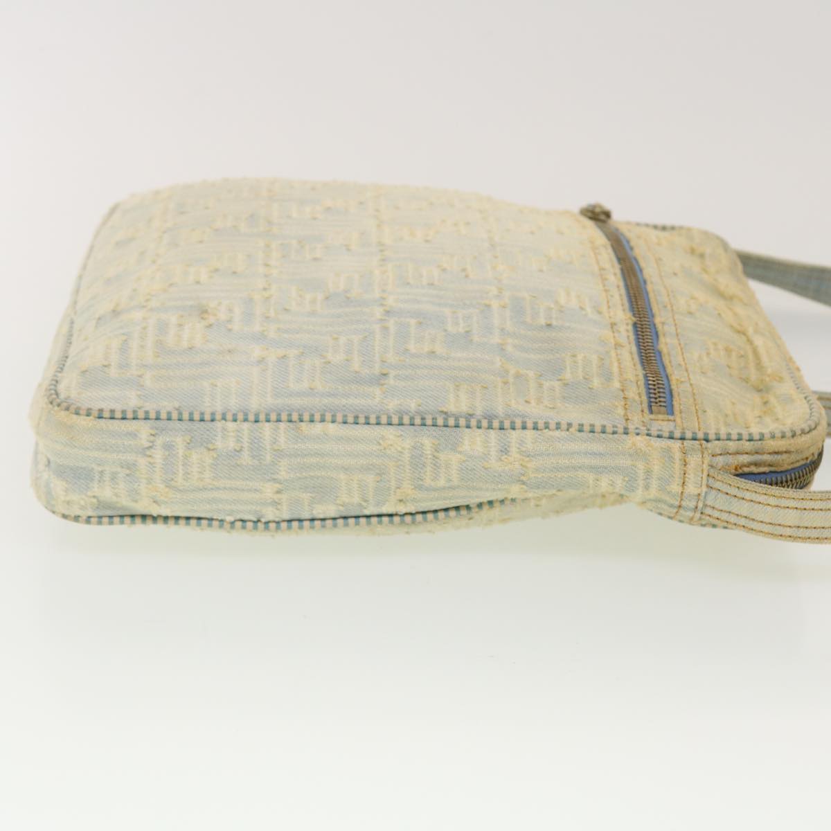 FENDI Zucca Canvas Shoulder Bag Blue yk7325