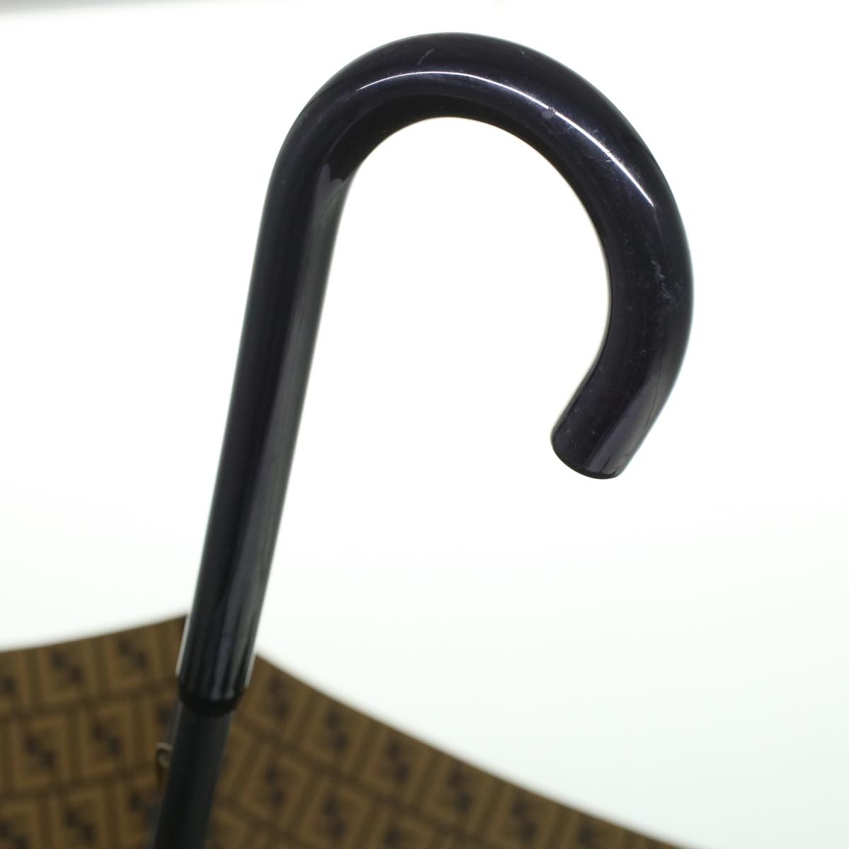 FENDI Zucca Canvas Umbrella Nylon Brown Black yk7408B