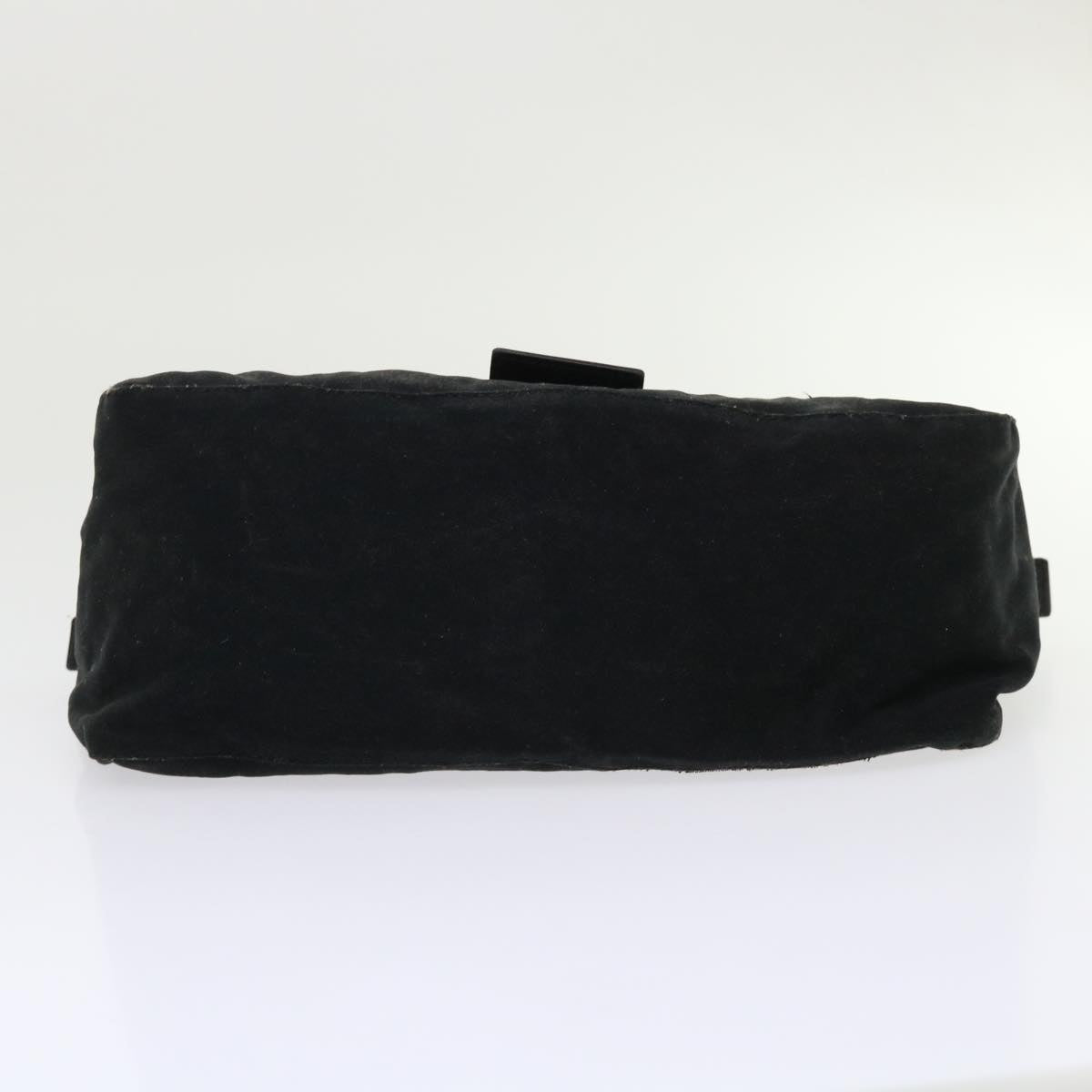 FENDI Mamma Baguette Shoulder Bag Nylon Leather Black yk7563B
