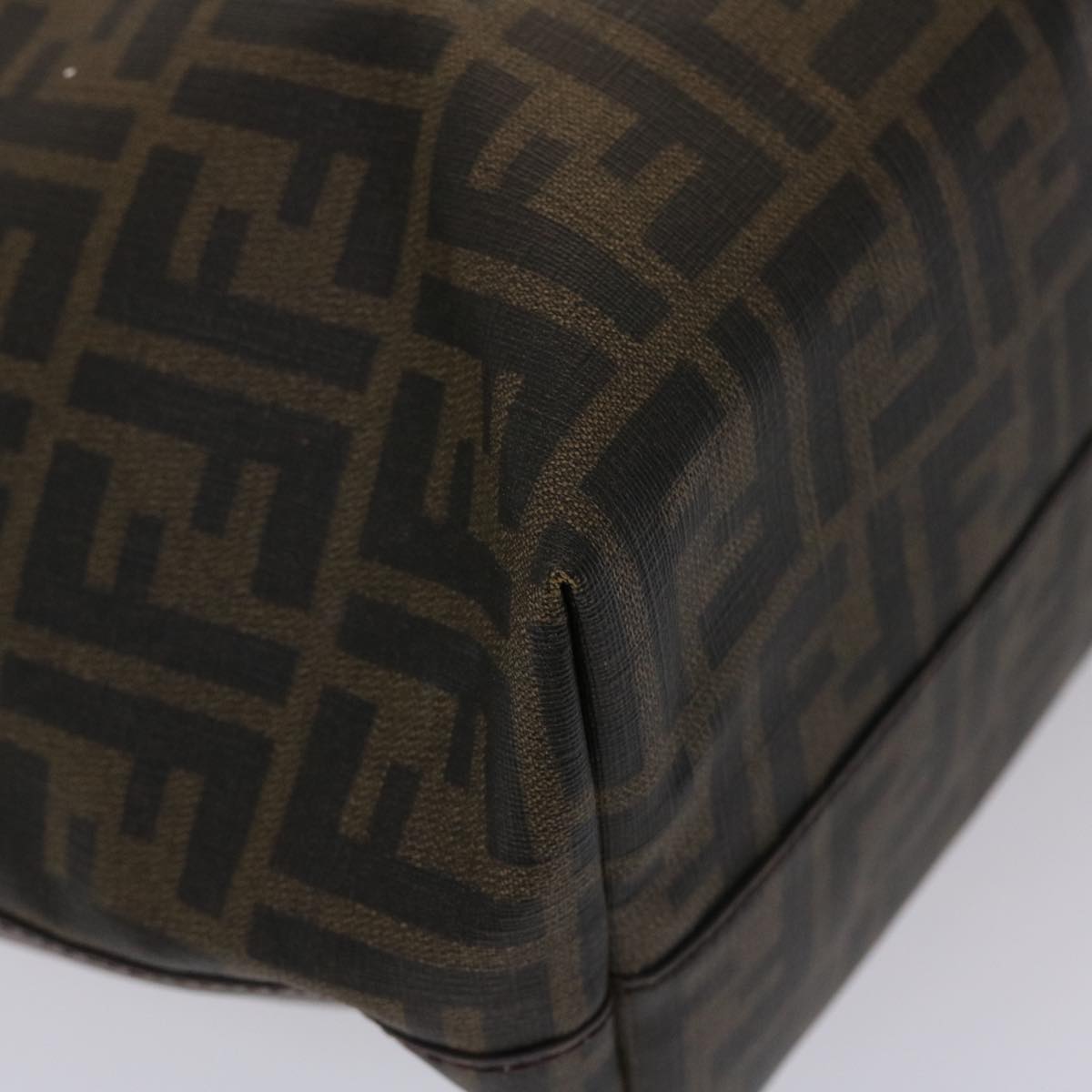 FENDI Zucca Canvas Tote Bag Black Brown yk7649