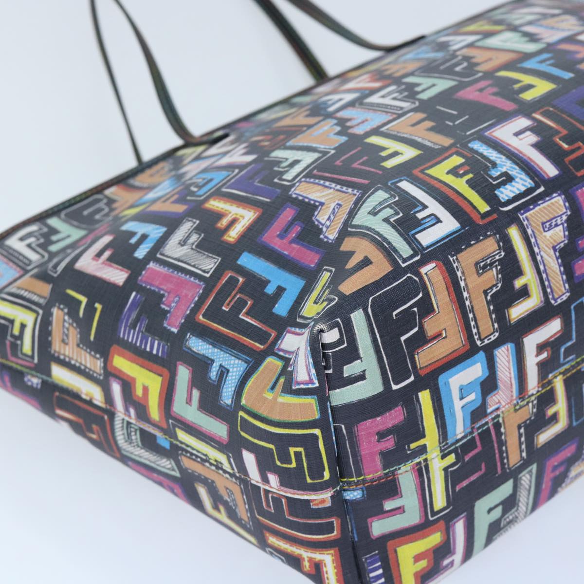 FENDI Zucca Canvas Tote Bag Multicolor 8BH185 yk8065