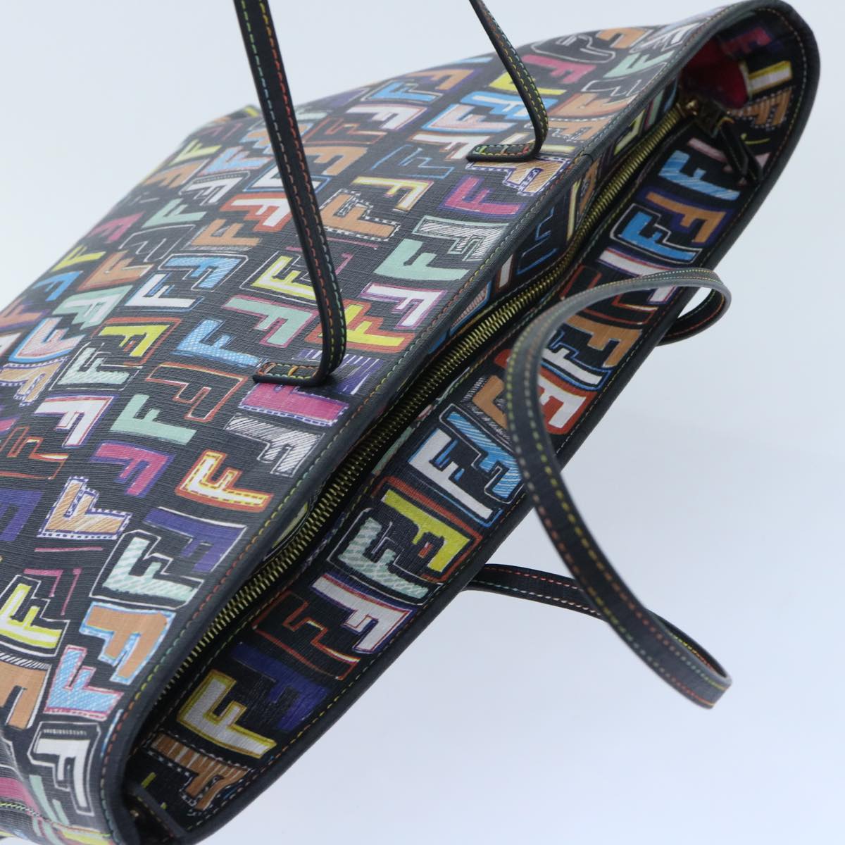 FENDI Zucca Canvas Tote Bag Multicolor 8BH185 yk8065