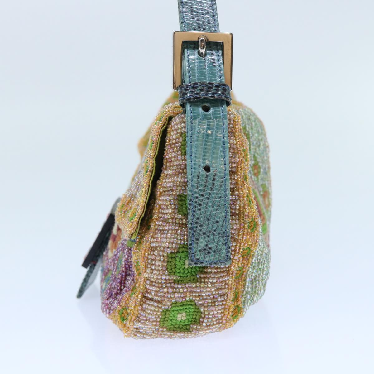 FENDI Mamma Baguette Shoulder Bag Beads Multicolor yk8154A