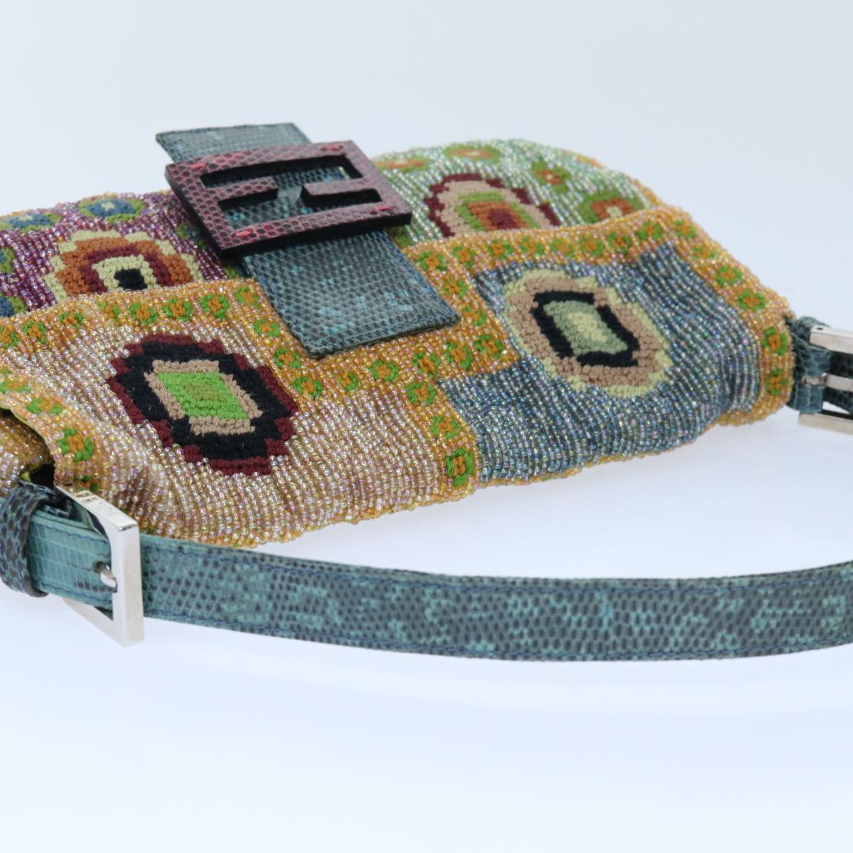 FENDI Mamma Baguette Shoulder Bag Beads Multicolor yk8154A