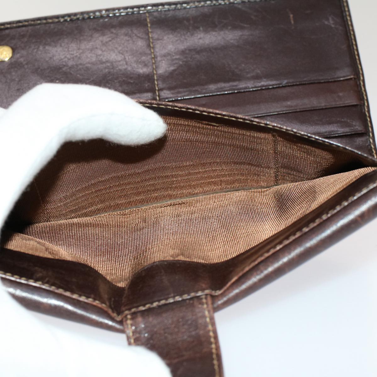 FENDI Zucca Canvas Wallet Black Brown yk8227