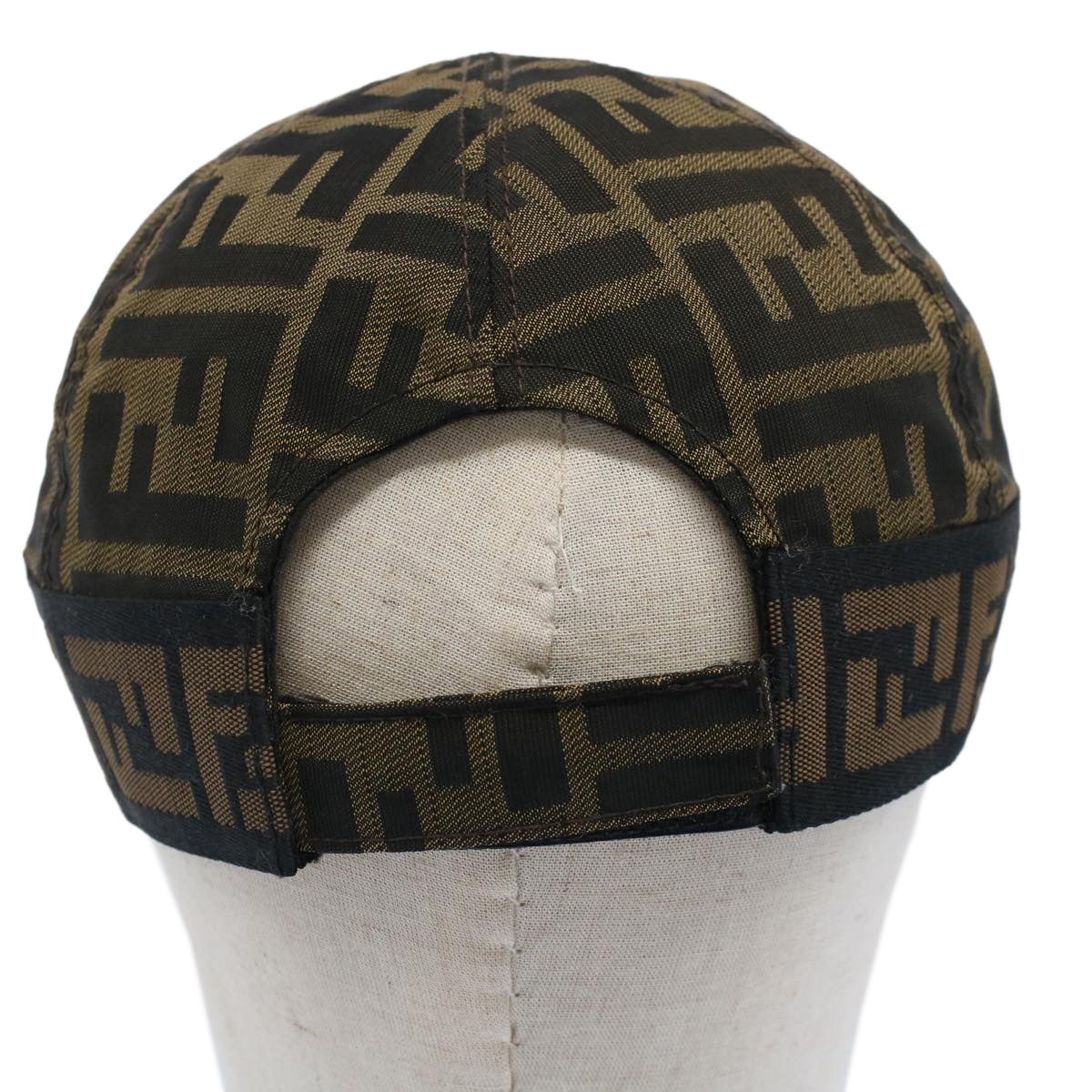 FENDI Zucca Canvas Cap M Black Brown yk8280