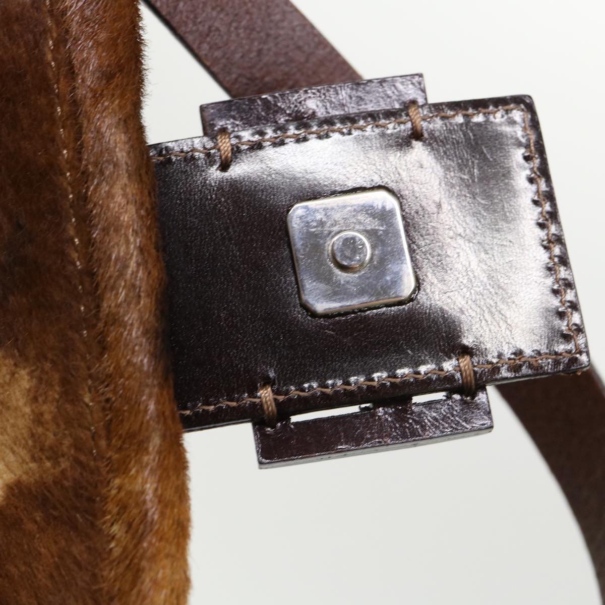 FENDI Mamma Baguette Shoulder Bag Harako leather Brown yk8292