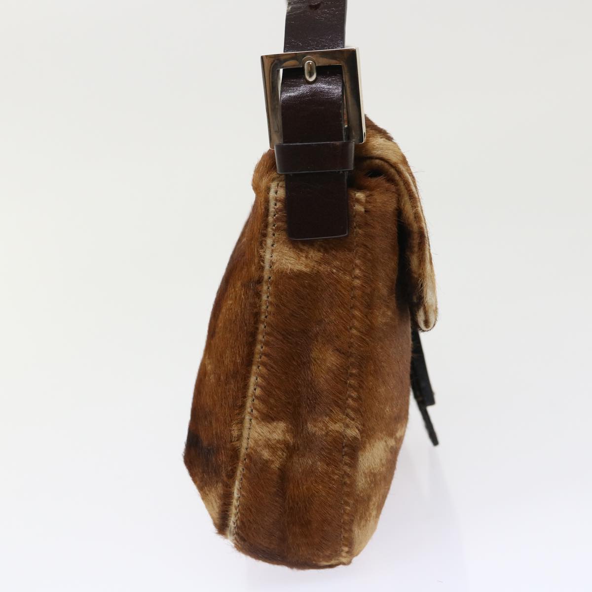 FENDI Mamma Baguette Shoulder Bag Harako leather Brown yk8292