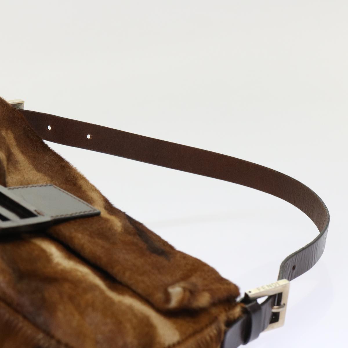 FENDI Mamma Baguette Shoulder Bag Harako leather Brown yk8292